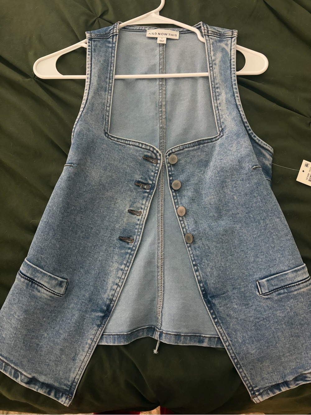 And Now This Light Blue Denim Vest - Women's Sleeveless Jean Vest